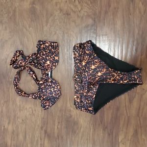 High Waisted Leopard print swimsuit